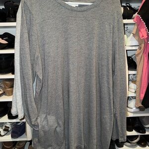 J. Jill Heather Gray Long Sleeve Men's Tee